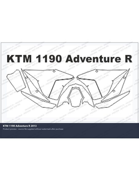 PPF Template - KTM 1190 Adventure R 2013