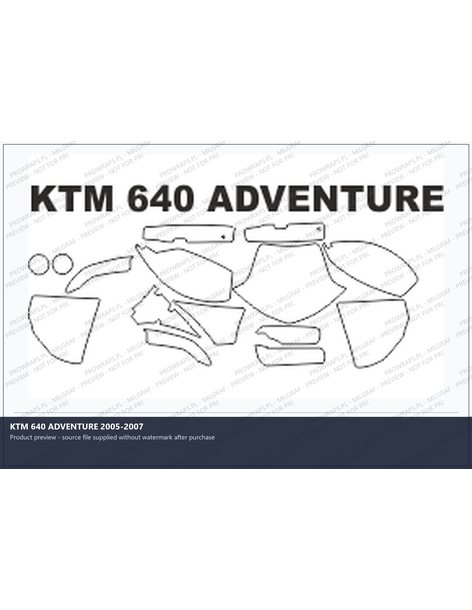 PPF Template - KTM 640 ADVENTURE 2005-2007