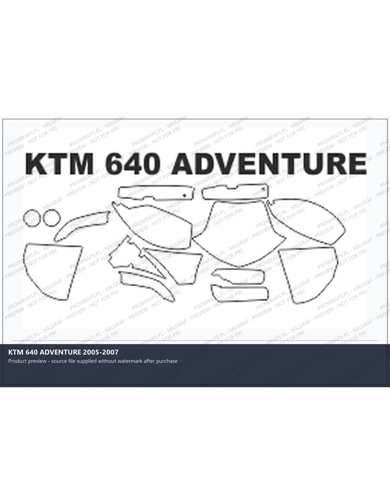 PPF Template - KTM 640 ADVENTURE 2005-2007