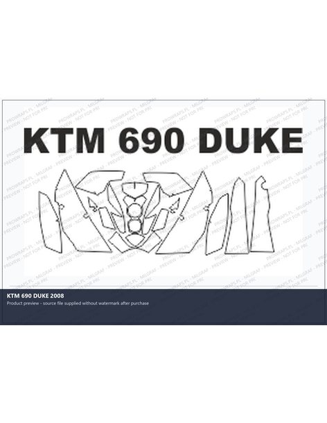 PPF Template - KTM 690 DUKE 2008