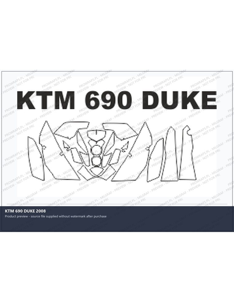 PPF Template - KTM 690 DUKE 2008