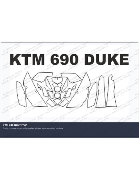 PPF Template - KTM 690 DUKE 2008