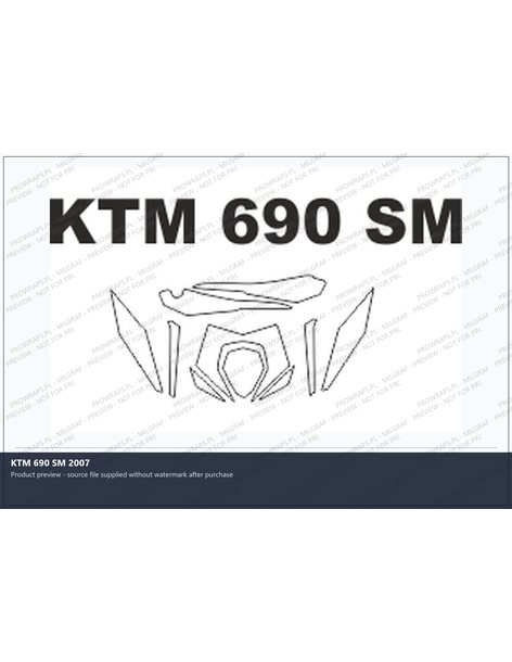 PPF Template - KTM 690 SM 2007
