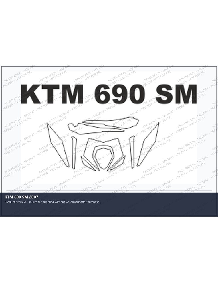 PPF Template - KTM 690 SM 2007