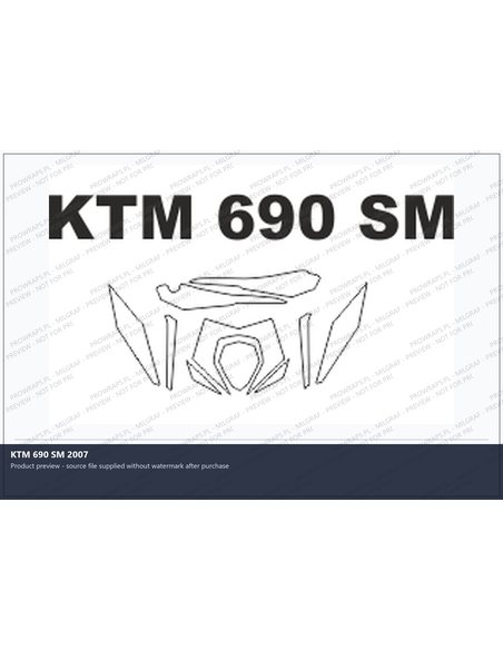 PPF Template - KTM 690 SM 2007