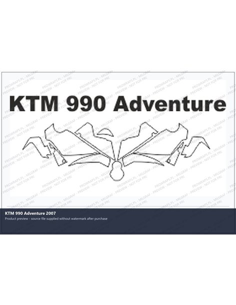 PPF Template - KTM 990 Adventure 2007