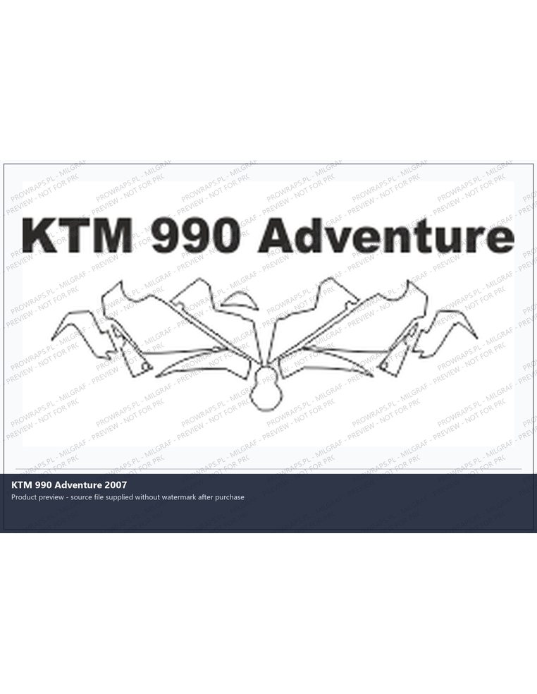 PPF Template - KTM 990 Adventure 2007
