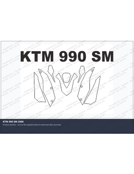PPF Template - KTM 990 SM 2008