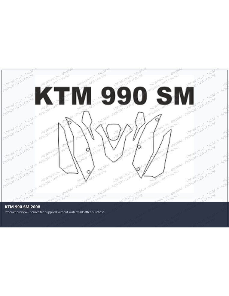 PPF Template - KTM 990 SM 2008