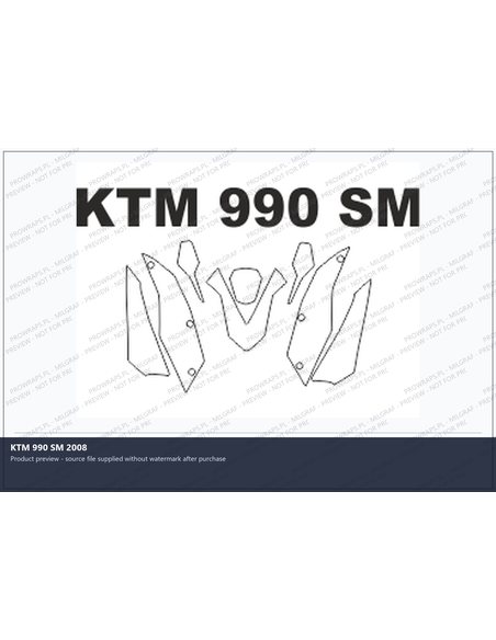 PPF Template - KTM 990 SM 2008