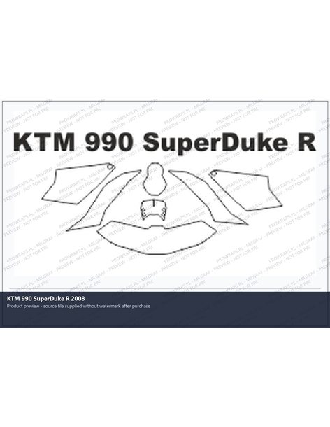 PPF Template - KTM 990 SuperDuke R 2008