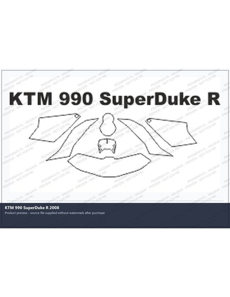 PPF Template - KTM 990 SuperDuke R 2008