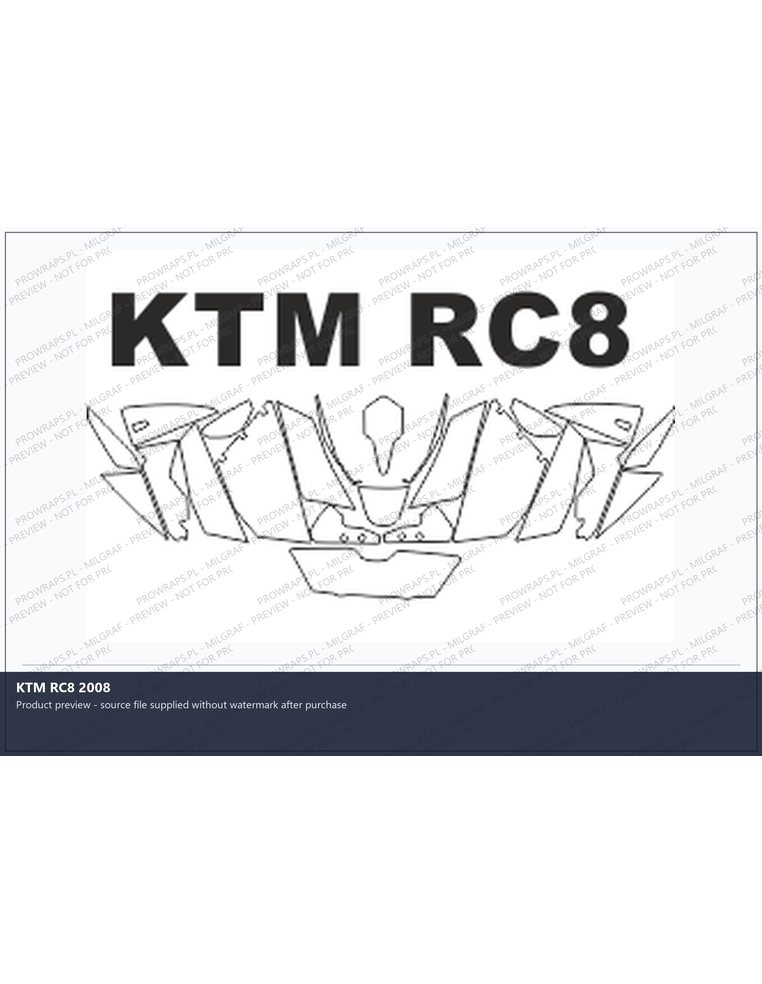 PPF Template - KTM RC8 2008