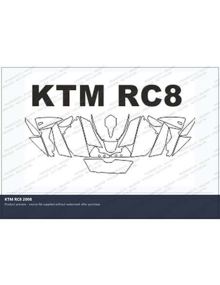 PPF Template - KTM RC8 2008