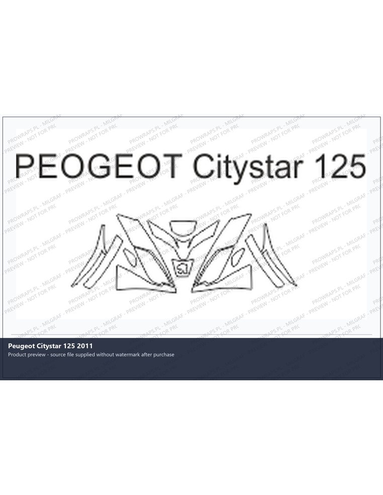 PPF Template - Peugeot Citystar 125 2011