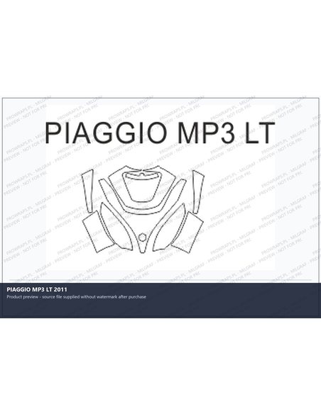 PPF Template - PIAGGIO MP3 LT 2011