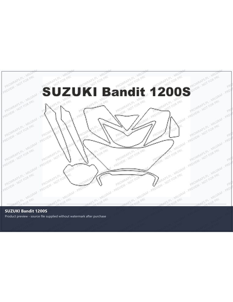 PPF Template - SUZUKI Bandit 1200S