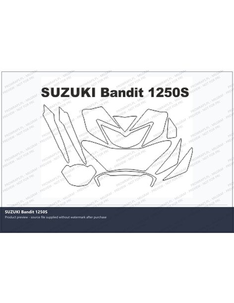 PPF Template - SUZUKI Bandit 1250S