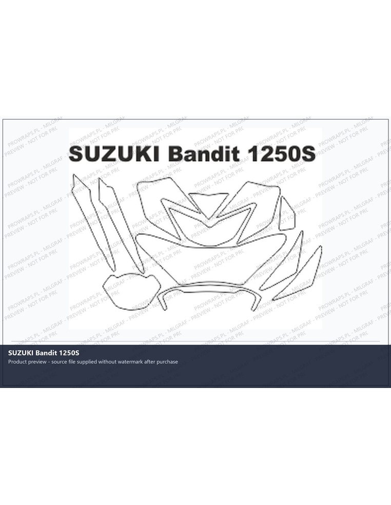 PPF Template - SUZUKI Bandit 1250S