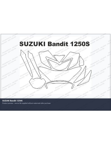 PPF Template - SUZUKI Bandit 1250S