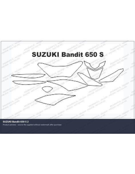 PPF Template - SUZUKI Bandit 650 S 2