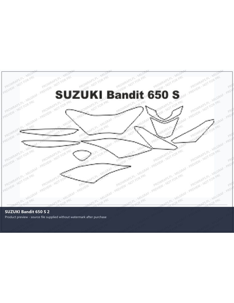 PPF Template - SUZUKI Bandit 650 S 2