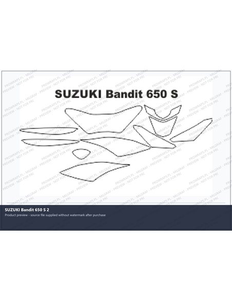 PPF Template - SUZUKI Bandit 650 S 2