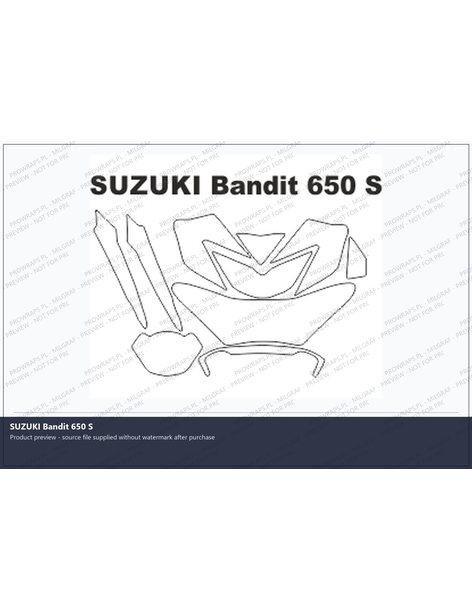 PPF Template - SUZUKI Bandit 650 S