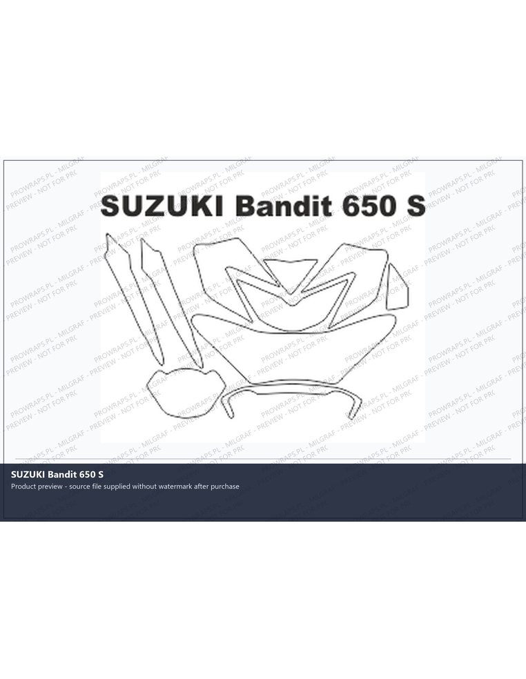 PPF Template - SUZUKI Bandit 650 S