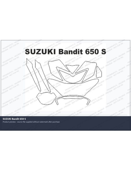 PPF Template - SUZUKI Bandit 650 S