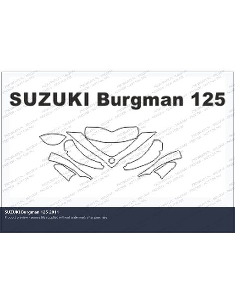 PPF Template - SUZUKI Burgman 125 2011