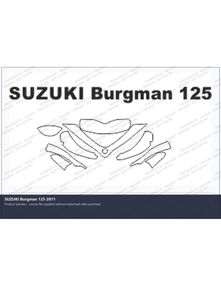 PPF Template - SUZUKI Burgman 125 2011