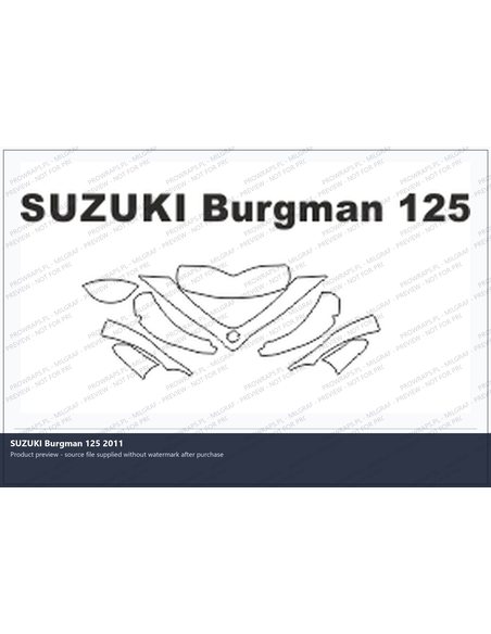 PPF Template - SUZUKI Burgman 125 2011