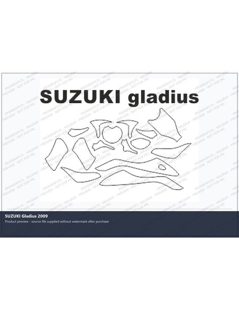 PPF Template - SUZUKI Gladius 2009