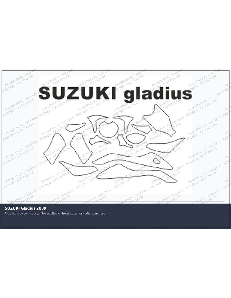 PPF Template - SUZUKI Gladius 2009