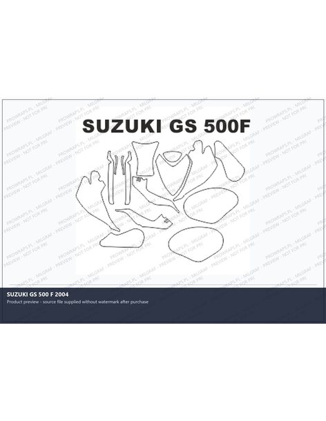PPF Template - SUZUKI GS 500 F 2004