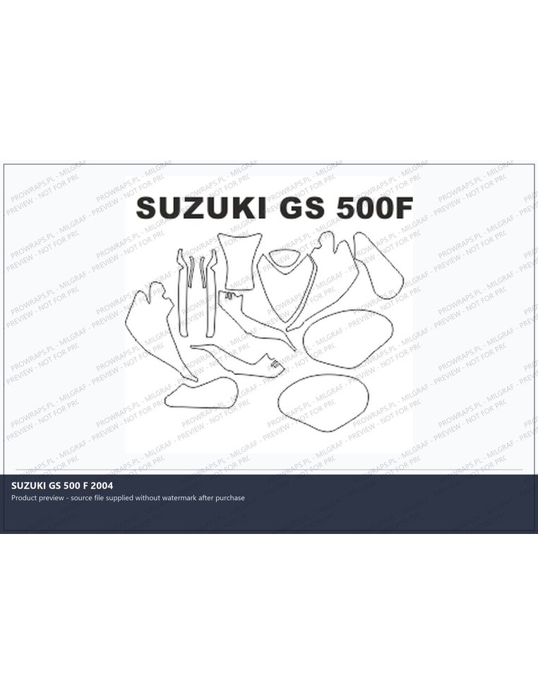 PPF Template - SUZUKI GS 500 F 2004
