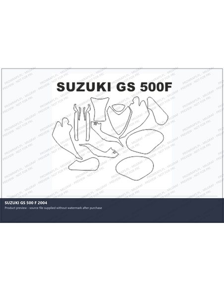PPF Template - SUZUKI GS 500 F 2004