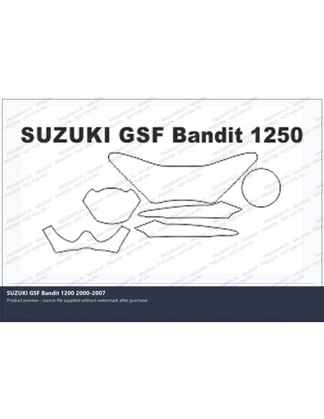 PPF Template - SUZUKI GSF Bandit 1200 2000-2007