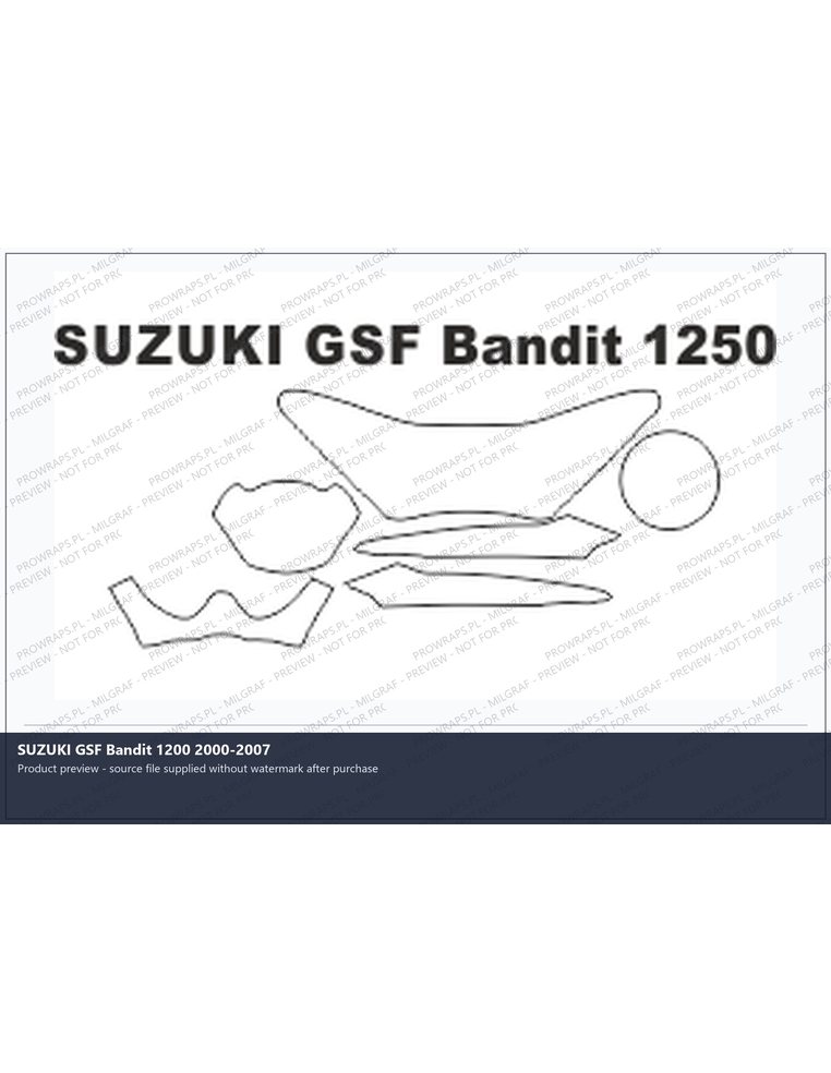 PPF Template - SUZUKI GSF Bandit 1200 2000-2007