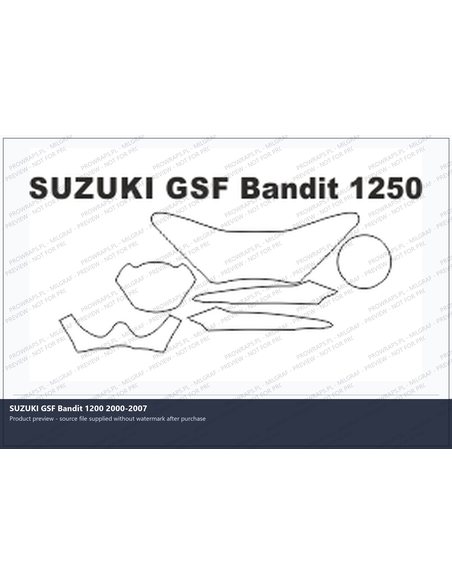 PPF Template - SUZUKI GSF Bandit 1200 2000-2007