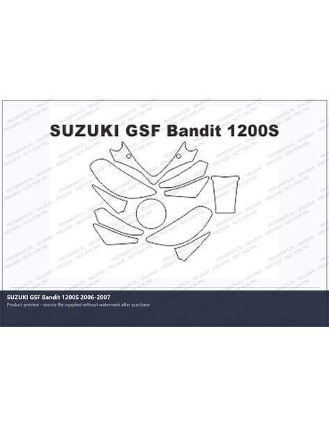 PPF Template - SUZUKI GSF Bandit 1200S 2006-2007
