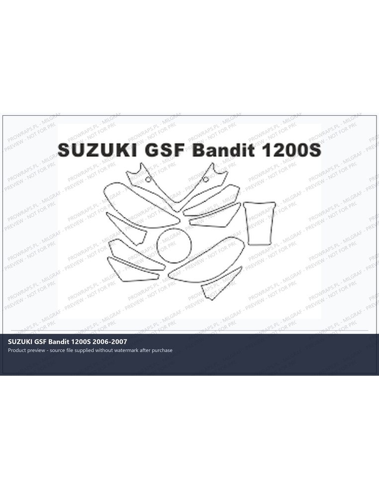PPF Template - SUZUKI GSF Bandit 1200S 2006-2007