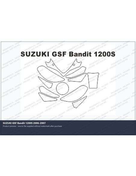 PPF Template - SUZUKI GSF Bandit 1200S 2006-2007
