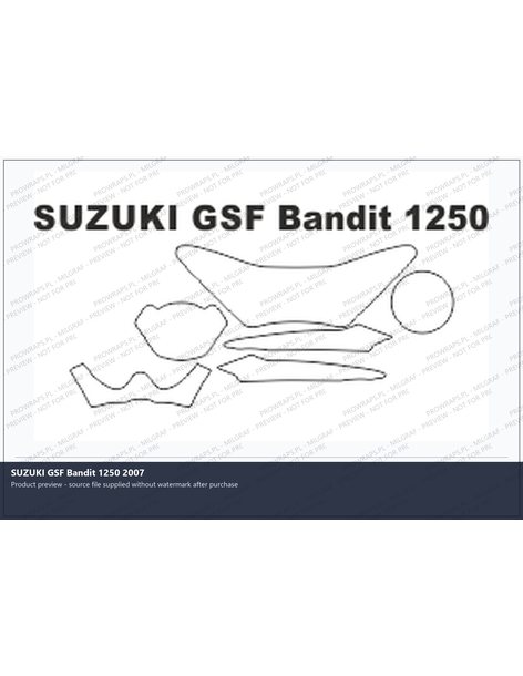 PPF Template - SUZUKI GSF Bandit 1250 2007
