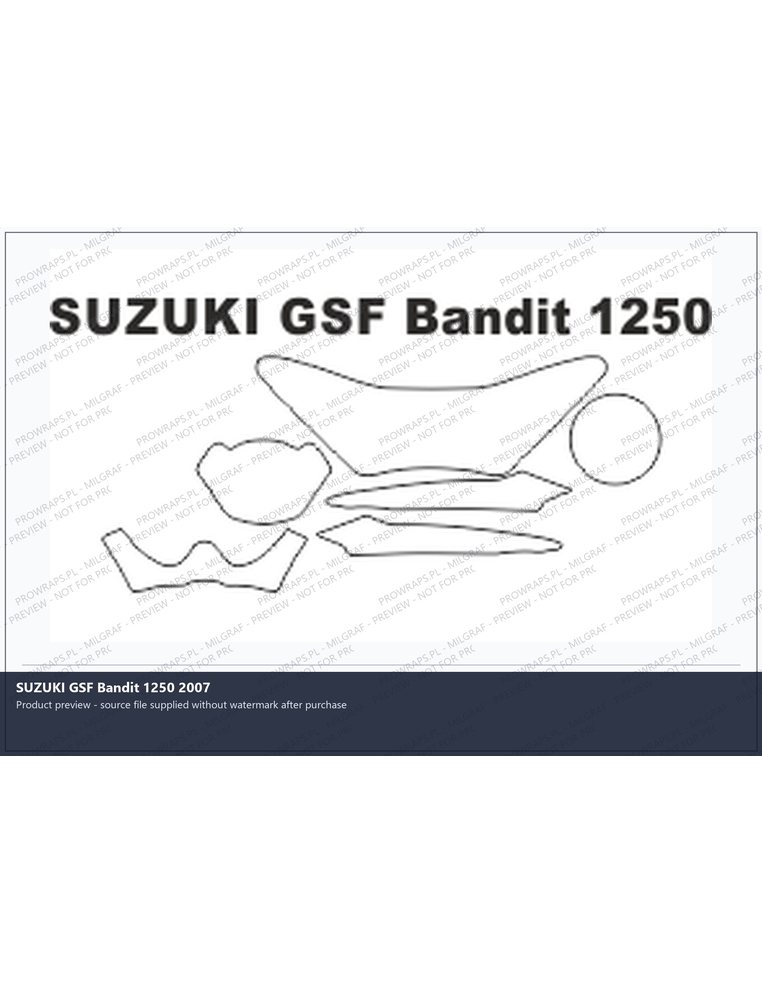 PPF Template - SUZUKI GSF Bandit 1250 2007