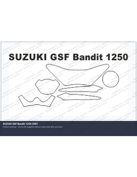 PPF Template - SUZUKI GSF Bandit 1250 2007