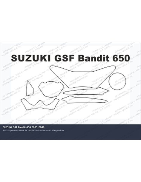 PPF Template - SUZUKI GSF Bandit 650 2005-2009
