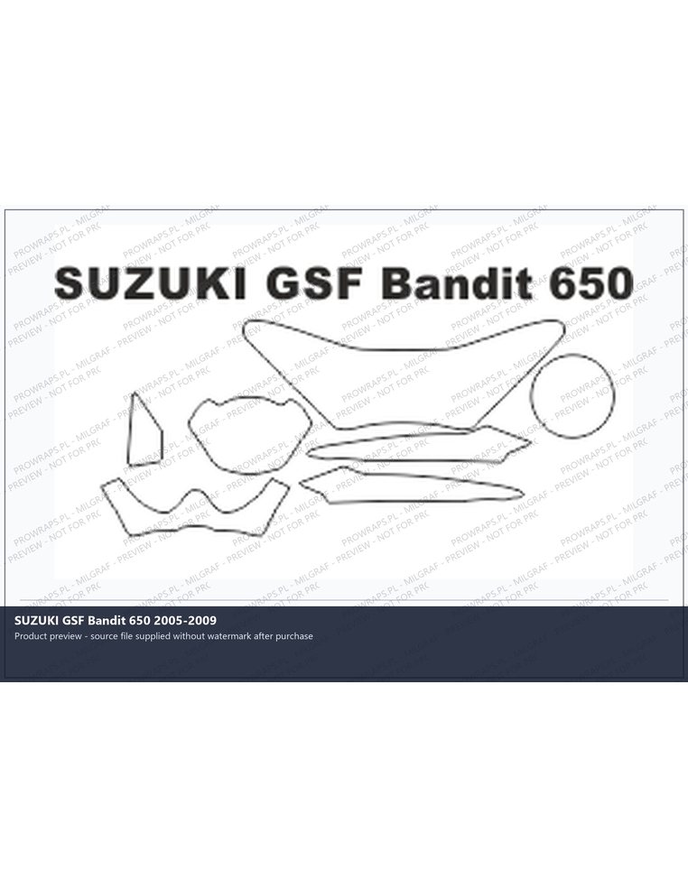 PPF Template - SUZUKI GSF Bandit 650 2005-2009