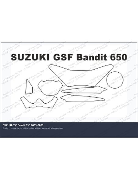 PPF Template - SUZUKI GSF Bandit 650 2005-2009